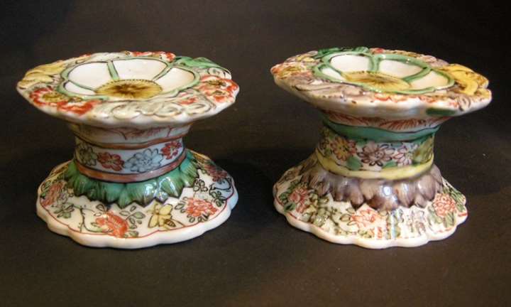 Pair of salts "Famille verte" porcelain - Kangxi period